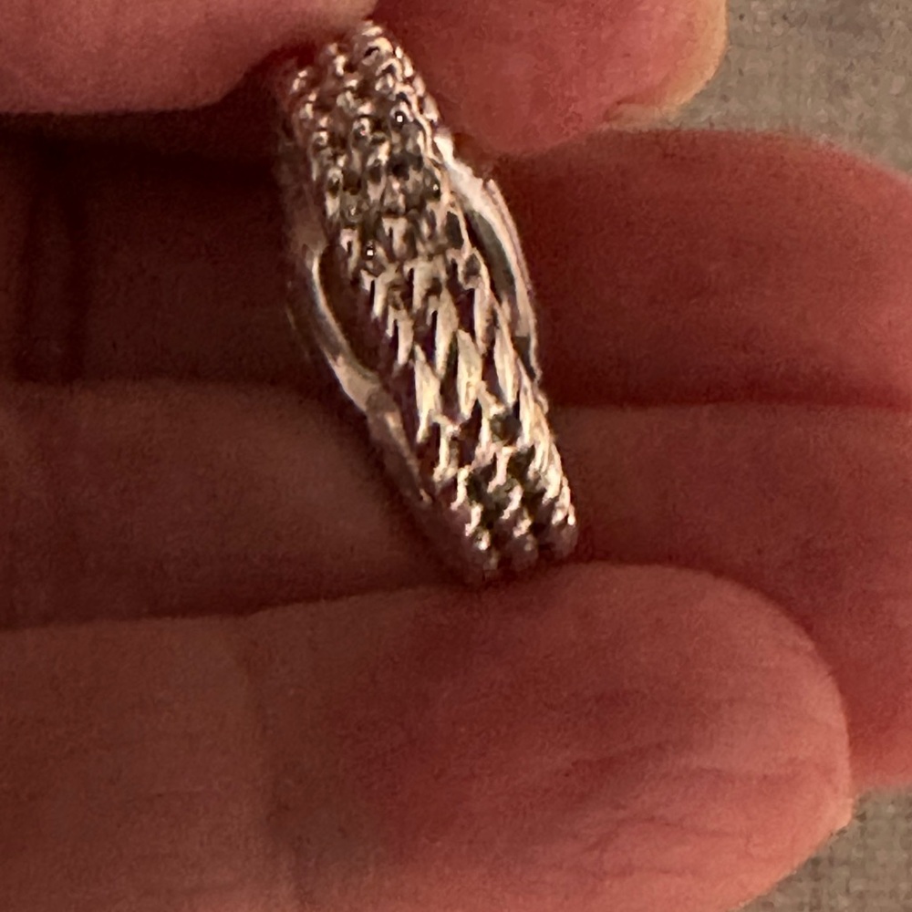 David Yurman Silver Ring with Prasiolite (Green) Gemstone - Picture 7 of 11